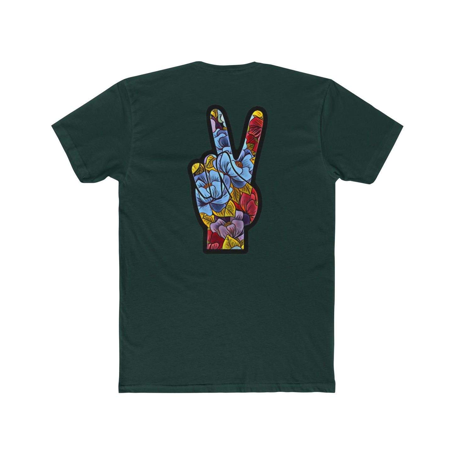 Floral Peace Black | Bleu Tee
